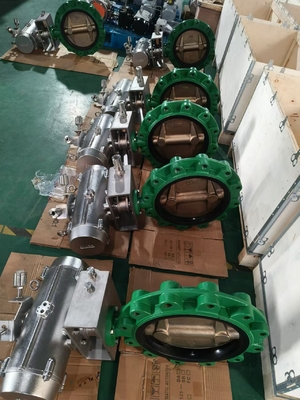 Marine Air Operated Butterfly Valve 316SS para la plataforma de perforación del agua de mar