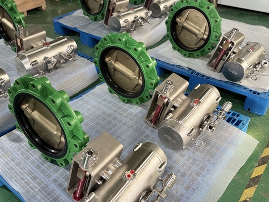 Marine Air Operated Butterfly Valve 316SS para la plataforma de perforación del agua de mar