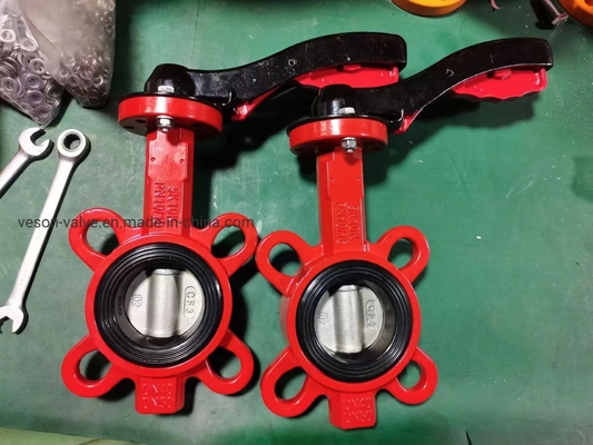 Aluminum Pneumatic Butterfly Valve Wafer Type ISO5211 Standard