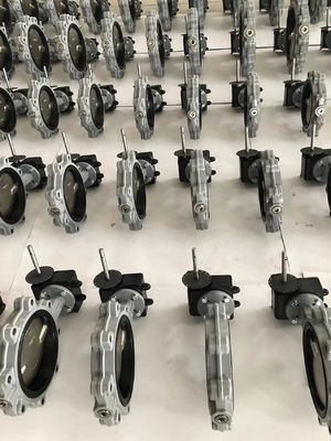 Válvula de mariposa tipo orejeta de 150 lb con disco de bronce de aluminio