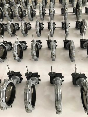 Válvula de mariposa tipo orejeta de 150 lb con disco de bronce de aluminio