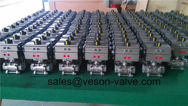Actuador de piñón de doble acción de modo de control marino hecho de material 316SS 304SS