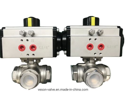 Actuador neumático de rack y piñón con torque de salida de 70NM resistente a la corrosión y conexión Namur