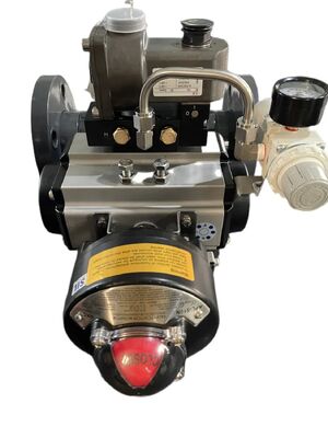 Pneumatic Ball Valve with Flange End High Temperature Industrial Usage Actuated Plastic Ball Valve