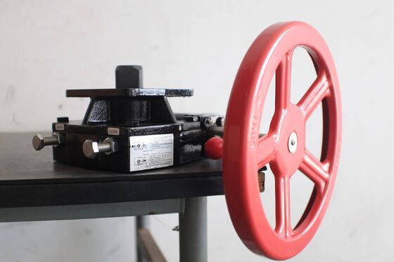 Caja de engranajes de anulación manual operada por volante con construcción de aluminio de doble efecto para actuadores neumáticos