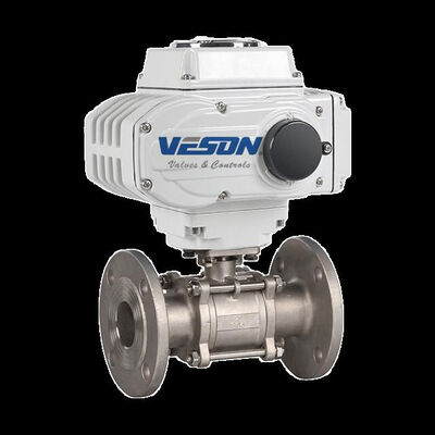 Tipo de sujeción de válvula de bolas eléctrica accionada de 3 PC con norma ISO5211 y presión nominal PN1.0-32.0MPa