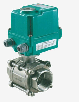 Válvula de bola con actuador eléctrico con torque de salida de 60 Nm, carcasa IP67 y carcasa de aleación de aluminio para aplicaciones de válvulas motorizadas
