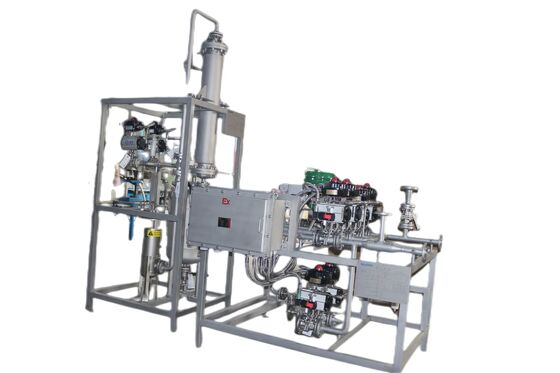 Equipo montado en patín para uso industrial con válvula de bola flotante y tipo de paso directo para patines de proceso