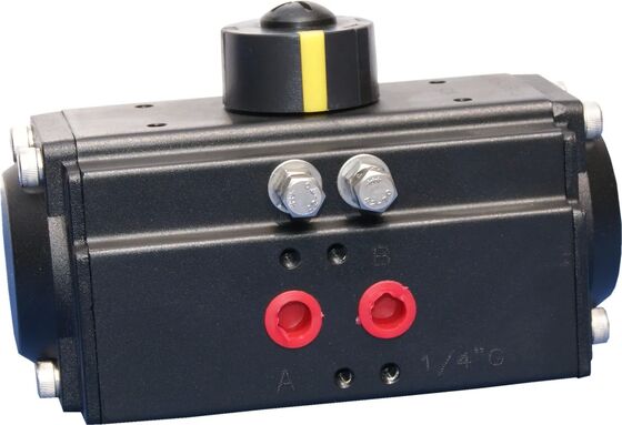 Max-Air Type Hard Anodized Aluminum Pneumatic Air Actuator with ISO5211 & DIN3337 Standard and Travel Adjustment ±5º