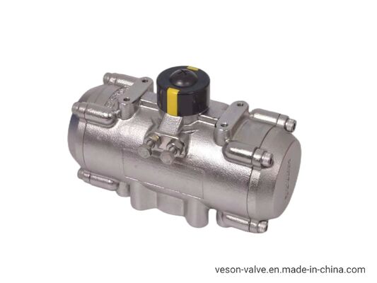 Actuador Neumático Resistente a la Corrosión de Acero Inoxidable con Diseño de Piñón y Cremallera de Aluminio Anodizado Duro