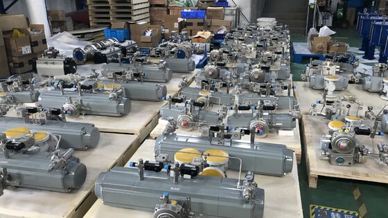 Paquete de válvula de bola neumática automática de dos vías para un control preciso del flujo de dosificación de lotes