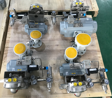 Paquete de válvula de bola neumática automática de dos vías para un control preciso del flujo de dosificación de lotes