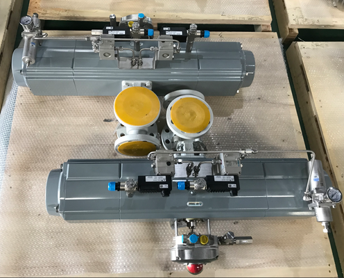0.1-0.5 segundos Tiempo de respuesta Actuador neumático de posición 3 con rango de par 10-500 Nm y montaje estándar NAMUR