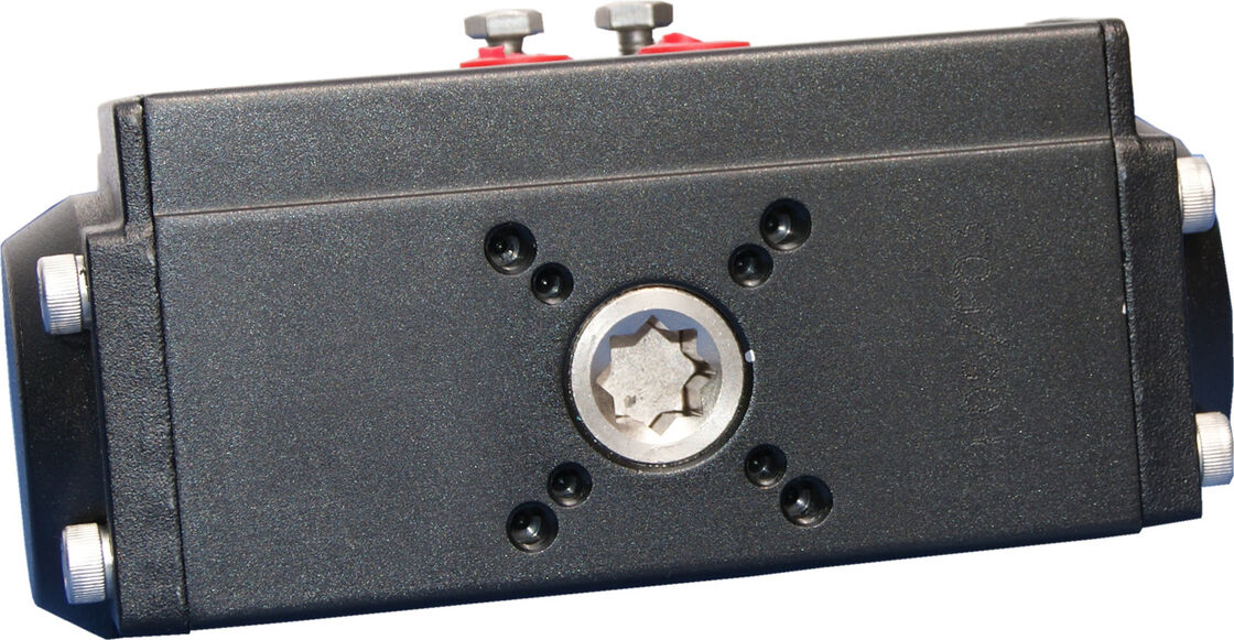 Actuador neumático de aluminio anodizado de PTFE revestido de anodo duro con norma ISO5211 y DIN3337 para el funcionamiento de válvulas