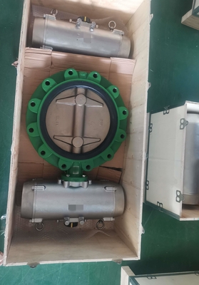 SS316 actuó el alumbre Brz de la válvula de mariposa platea neumático para Marine Rig