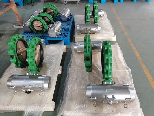 Marine Industry Pneumatic Butterfly Valve SS316 para la agua de mar salada Rig Valve