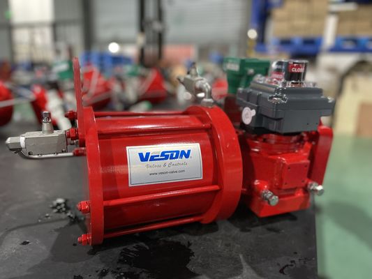 Yoke Pneumatic Actuator escocés temporario doble